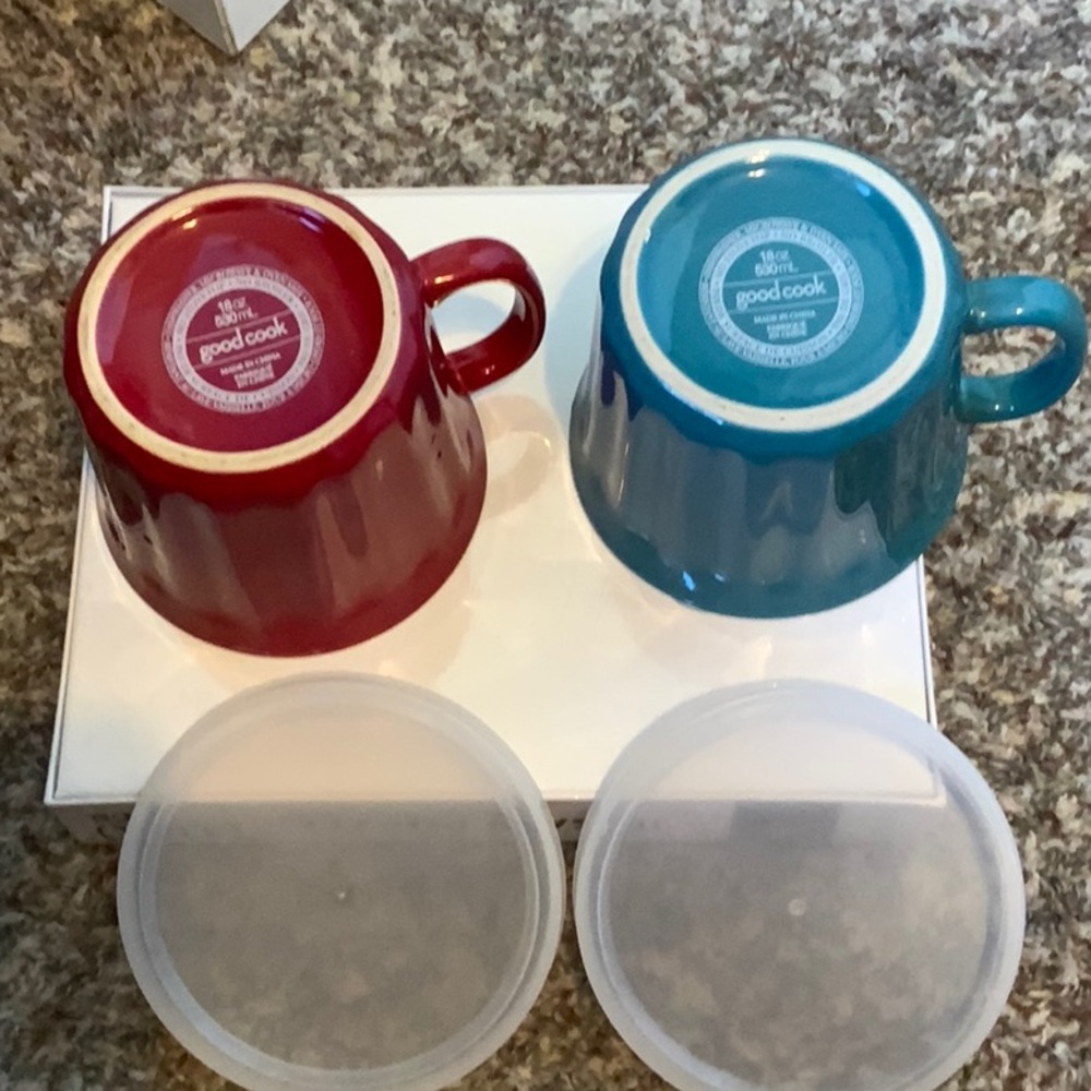 Set of Two Colorful Mugs
